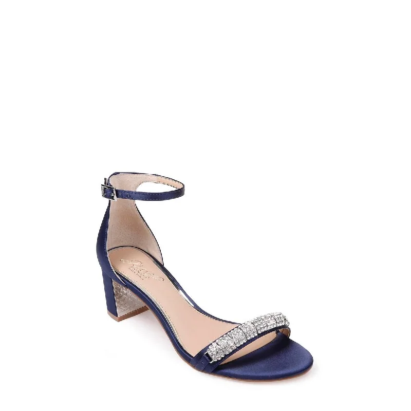 Jewel Badgley Mischka Womens Ramsay Satin Rhinestone Dress Sandals Two - Tone Shoe Design Jewel Badgley Mischka Womens Ramsay Satin Rhinestone Dress Sandals Two - Tone Shoe Design