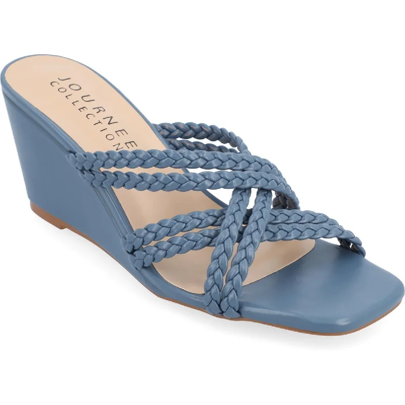 Journee Collection Womens BAYLEN Beachy Square toe Wedge Sandals Hemp - Material Shoe Style Journee Collection Womens BAYLEN Beachy Square toe Wedge Sandals Hemp - Material Shoe Style