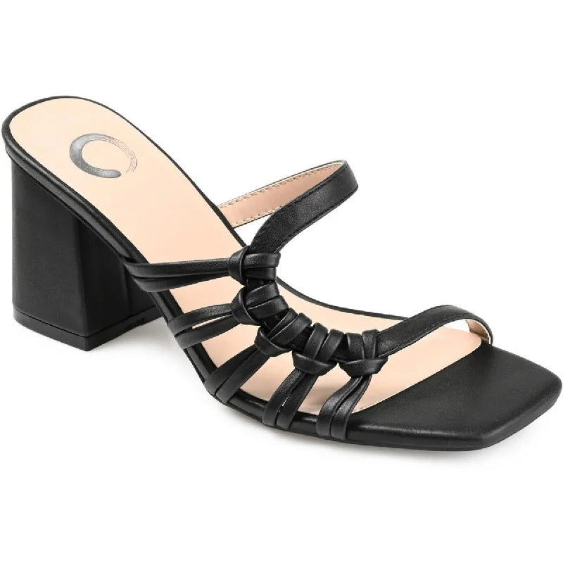 Journee Collection Womens Emory Faux Leather Slip-On Slide Sandals Moccasin Soft - Sole Style Journee Collection Womens Emory Faux Leather Slip-On Slide Sandals Moccasin Soft - Sole Style