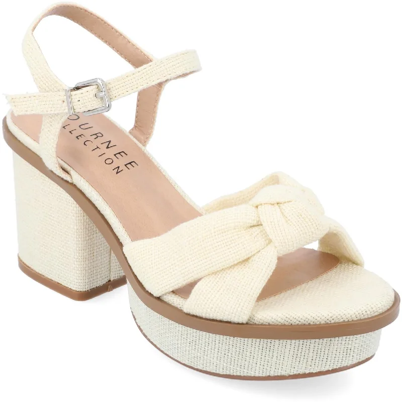 Journee Collection Womens Garner Textured Knot Front Ankle Strap Glow - in - the - Dark Shoe Design Journee Collection Womens Garner Textured Knot Front Ankle Strap Glow - in - the - Dark Shoe Design
