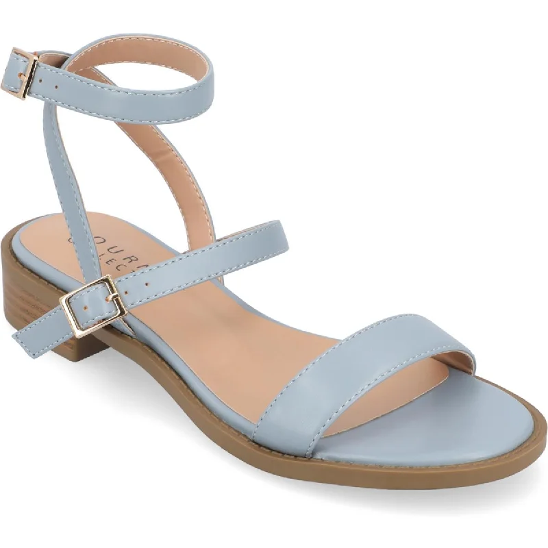 Journee Collection Womens Gigie Faux Leather Open Toe Ankle Strap Inflatable Shoe Look Journee Collection Womens Gigie Faux Leather Open Toe Ankle Strap Inflatable Shoe Look