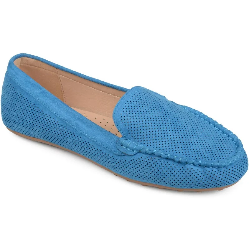Journee Collection Womens Halsey Faux Suede Lifestyle Loafers Open - Lacing Derby Look Journee Collection Womens Halsey Faux Suede Lifestyle Loafers Open - Lacing Derby Look