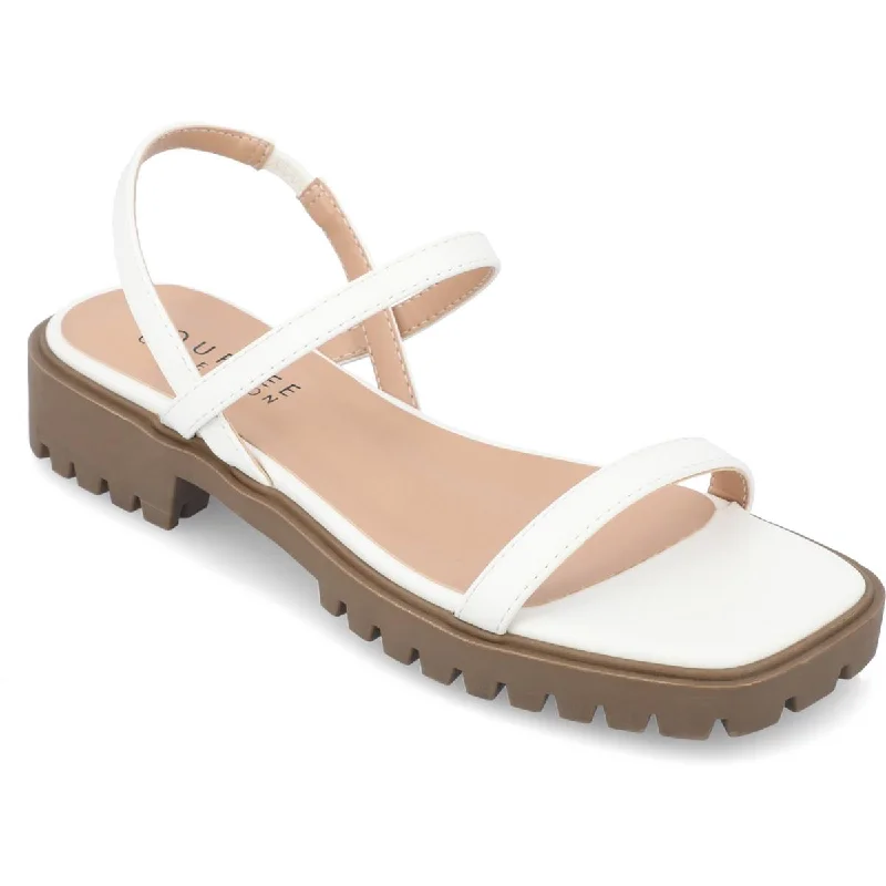 Journee Collection Womens Nylah Faux Leather Cushioned Ankle Strap Striped Shoe Style Journee Collection Womens Nylah Faux Leather Cushioned Ankle Strap Striped Shoe Style