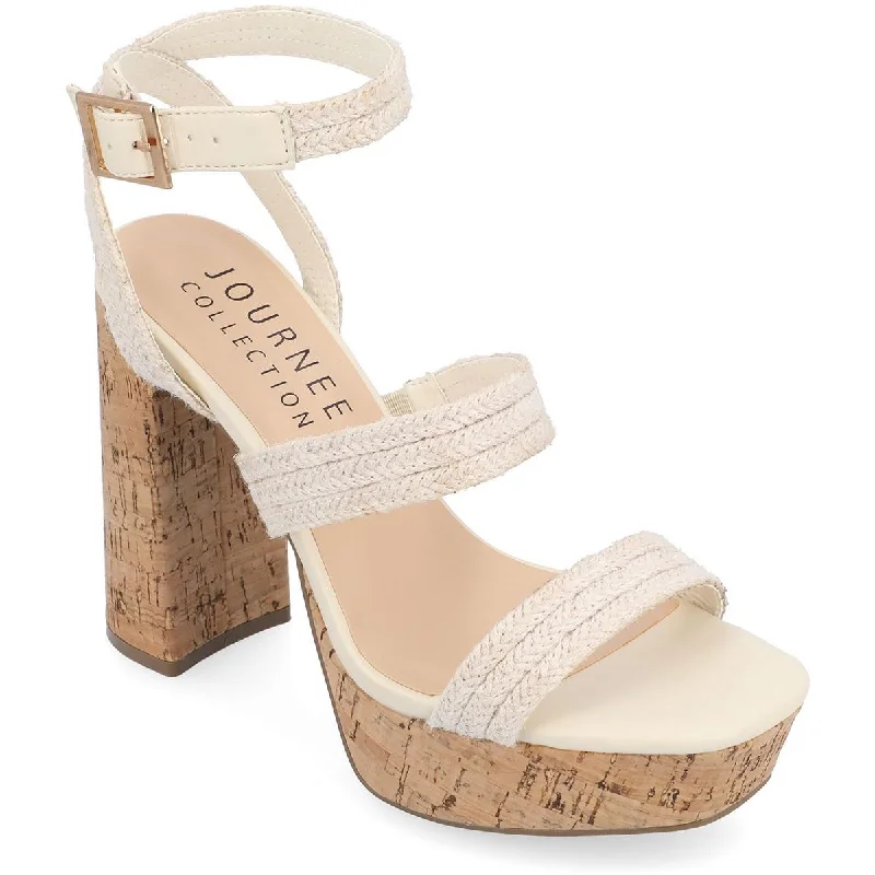 Journee Collection Womens SIENNE Dressy Lifestyle Strappy Sandals Upcycled Shoe Look Journee Collection Womens SIENNE Dressy Lifestyle Strappy Sandals Upcycled Shoe Look