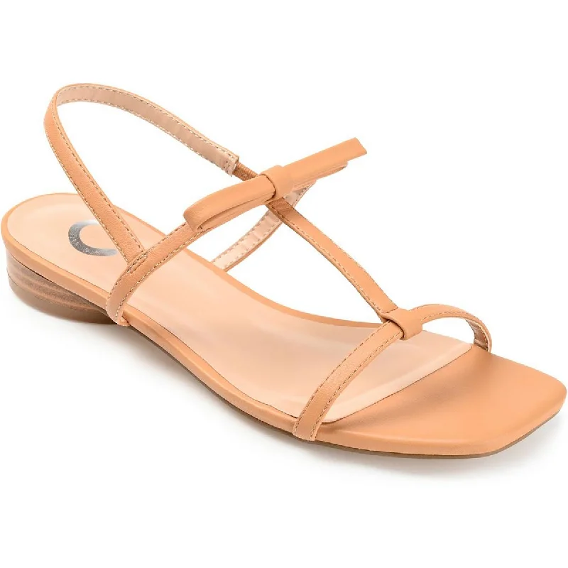 Journee Collection Womens Square Open Toe Strappy Ankle Strap Slide Sandal Beach Style Journee Collection Womens Square Open Toe Strappy Ankle Strap Slide Sandal Beach Style