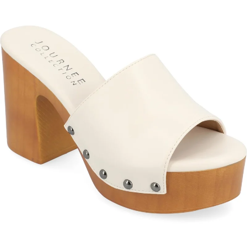 Journee Collection Womens VEDA Round toe Wedge Block Heel Ankle - High Military Boot Style Journee Collection Womens VEDA Round toe Wedge Block Heel Ankle - High Military Boot Style