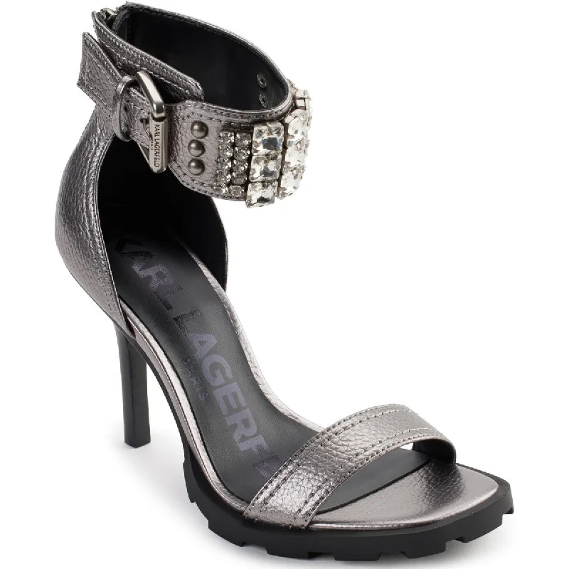 Karl Lagerfeld Paris Womens Malinda Leather Dressy Heels Art Deco - Inspired Shoe Look Karl Lagerfeld Paris Womens Malinda Leather Dressy Heels Art Deco - Inspired Shoe Look