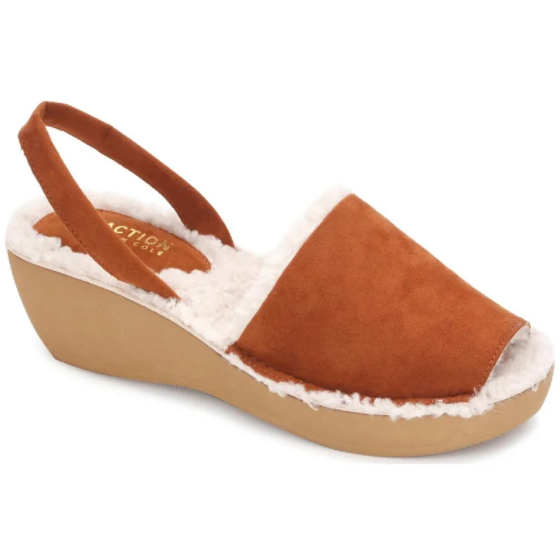 Kenneth Cole Reaction Womens Fine Glass Peep-Toe Wedge Sandals Ivy League - Inspired Derby Look Kenneth Cole Reaction Womens Fine Glass Peep-Toe Wedge Sandals Ivy League - Inspired Derby Look