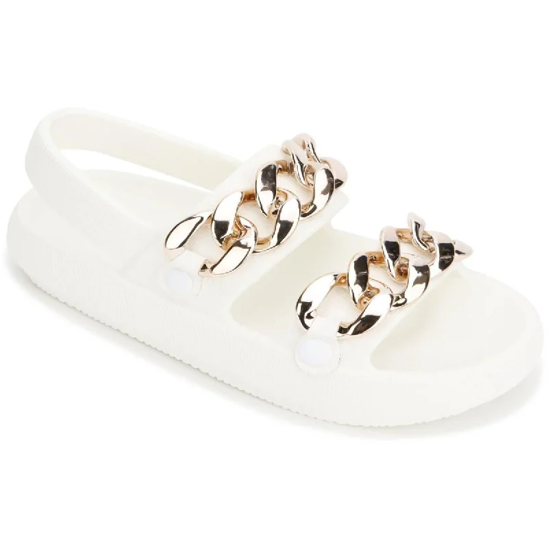 Kenneth Cole Reaction Womens Mello Eva Sling Chain Slingback Flatform Sandals Open - Lacing Derby Look Kenneth Cole Reaction Womens Mello Eva Sling Chain Slingback Flatform Sandals Open - Lacing Derby Look