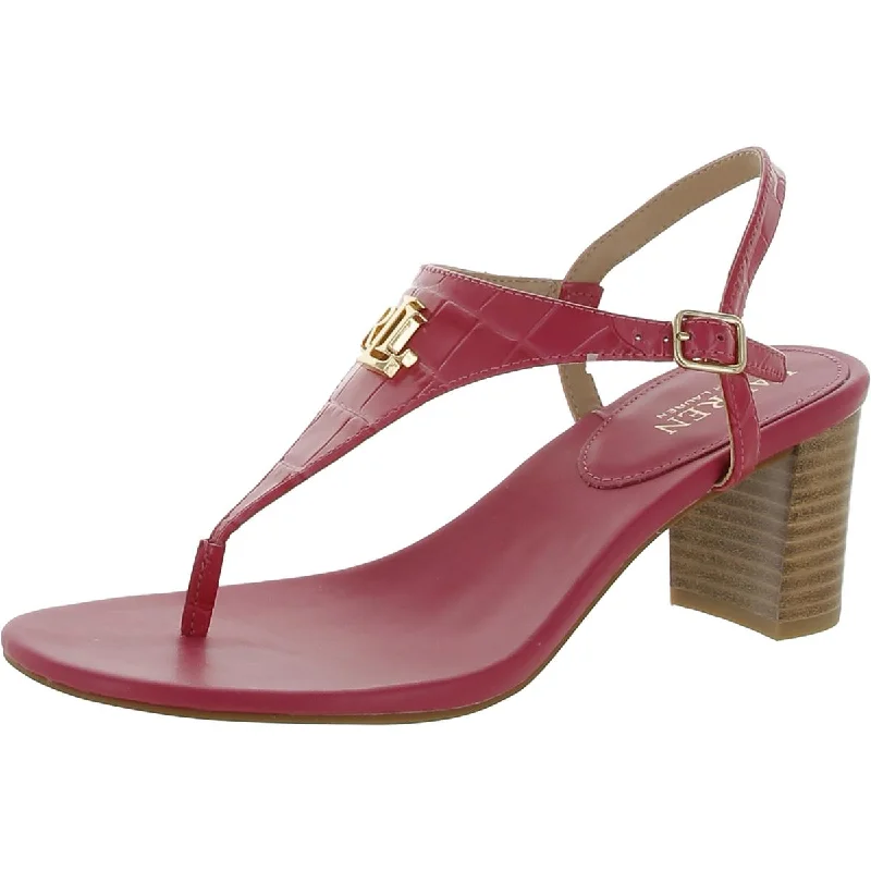 Lauren Ralph Lauren Womens WESTCOTT II Leather Thong Sandal Ankle Strap Slide Sandal Beach Style Lauren Ralph Lauren Womens WESTCOTT II Leather Thong Sandal Ankle Strap Slide Sandal Beach Style