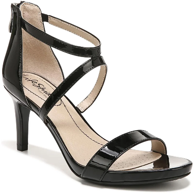 LifeStride Womens Memories 2 Patent Strappy Heels Smart - Shoe Functionality Style  