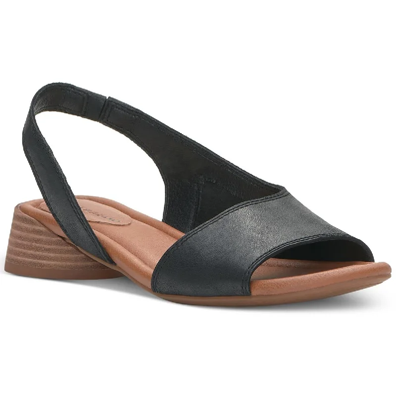 Lucky Brand Womens Rimma Leather Peep-Toe Slingback Sandals Ivy League - Inspired Derby Look Lucky Brand Womens Rimma Leather Peep-Toe Slingback Sandals Ivy League - Inspired Derby Look