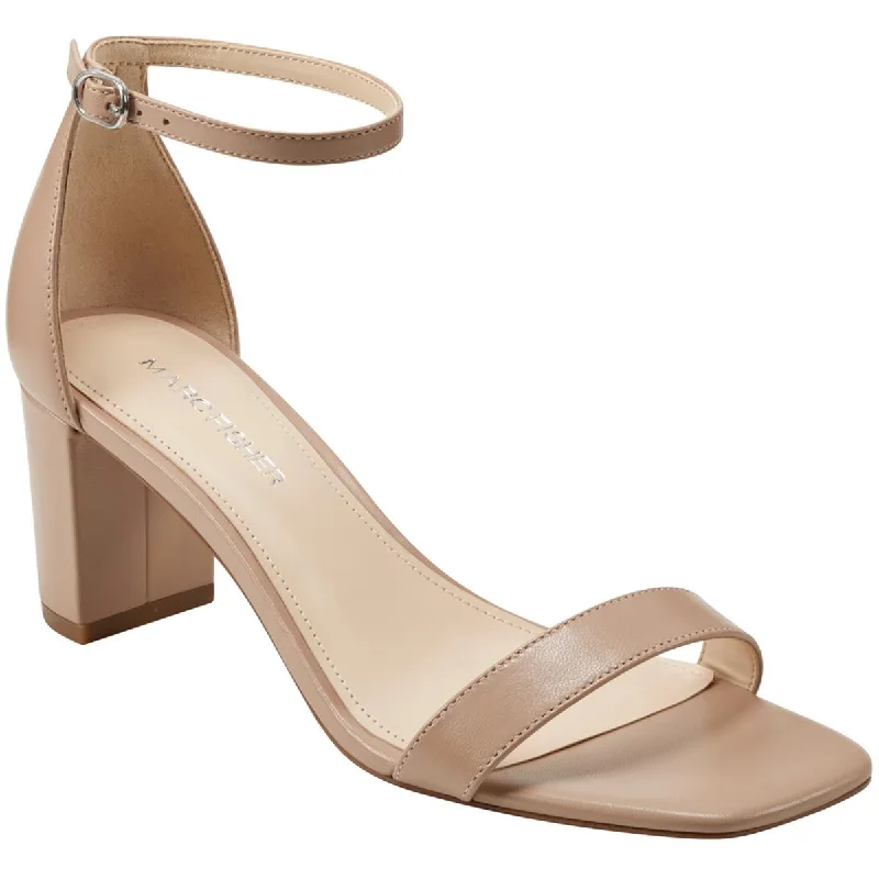 Marc Fisher Womens Jaron Buckle Ankle Strap Heels Monochromatic Shoe Look  