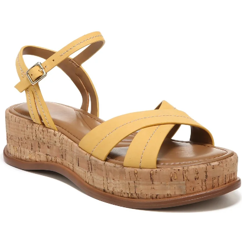 Naturalizer Womens Rikki Cork Open Toe Platform Sandals Quilted Shoe Design  