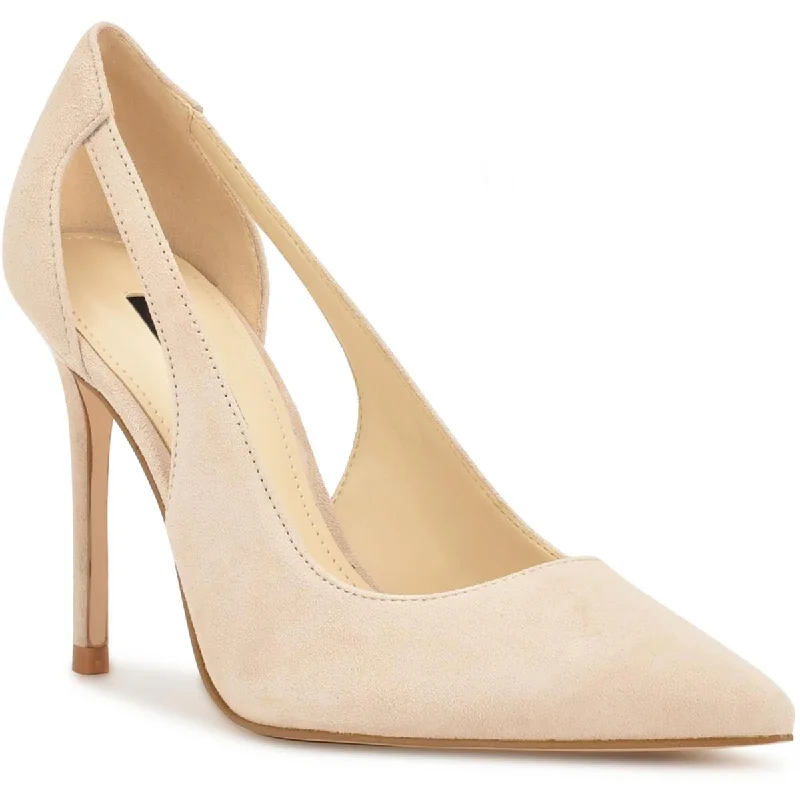 Nine West Womens Favon Suede Pointed Toe Pumps Sustainable Shoe Design  