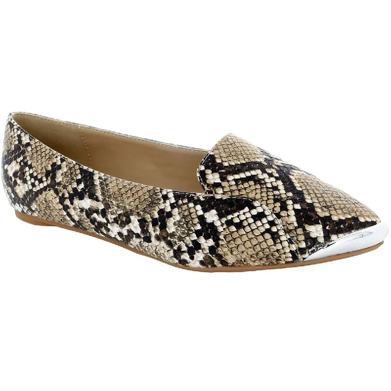 Penny Loves Kenny Womens Nik Embossed Metallic Toe Cap Loafers Waterproof Hiking Boot Design  