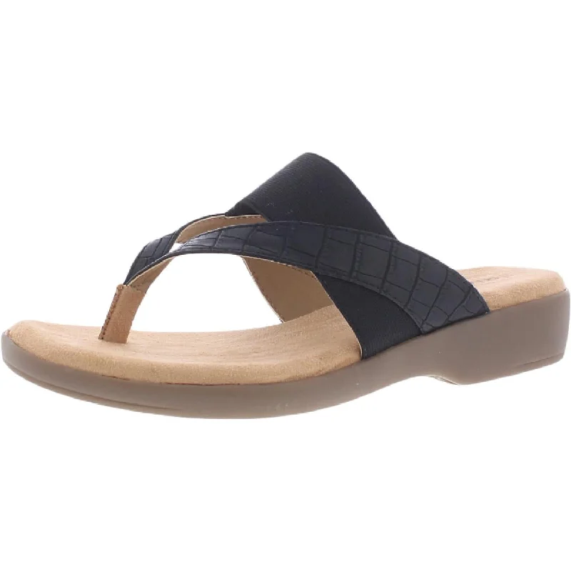 Cliffs by White Mountain Womens Bumble Faux Leather Slide On Thong Sandals Neon - Accent Sneaker Look Cliffs by White Mountain Womens Bumble Faux Leather Slide On Thong Sandals Neon - Accent Sneaker Look