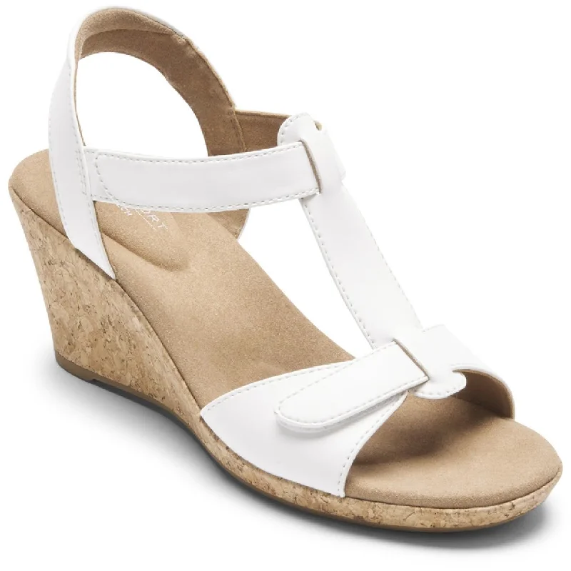 Rockport Womens Blanca Open Toe Slingback Wedge Sandals Ankle - High Military Boot Style Rockport Womens Blanca Open Toe Slingback Wedge Sandals Ankle - High Military Boot Style