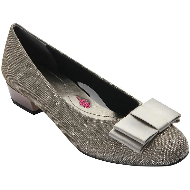 Ros Hommerson Womens Teddi Microfiber Slip On Block Heels Desert Boot Utility Style  