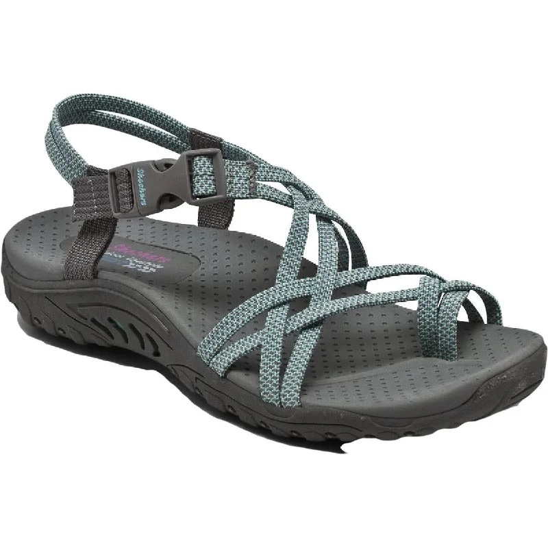 Skechers Womens Reggae-Irie Mon Ankle Strap Toe Loop Sport Sandals Tailored Oxford Style Skechers Womens Reggae-Irie Mon Ankle Strap Toe Loop Sport Sandals Tailored Oxford Style