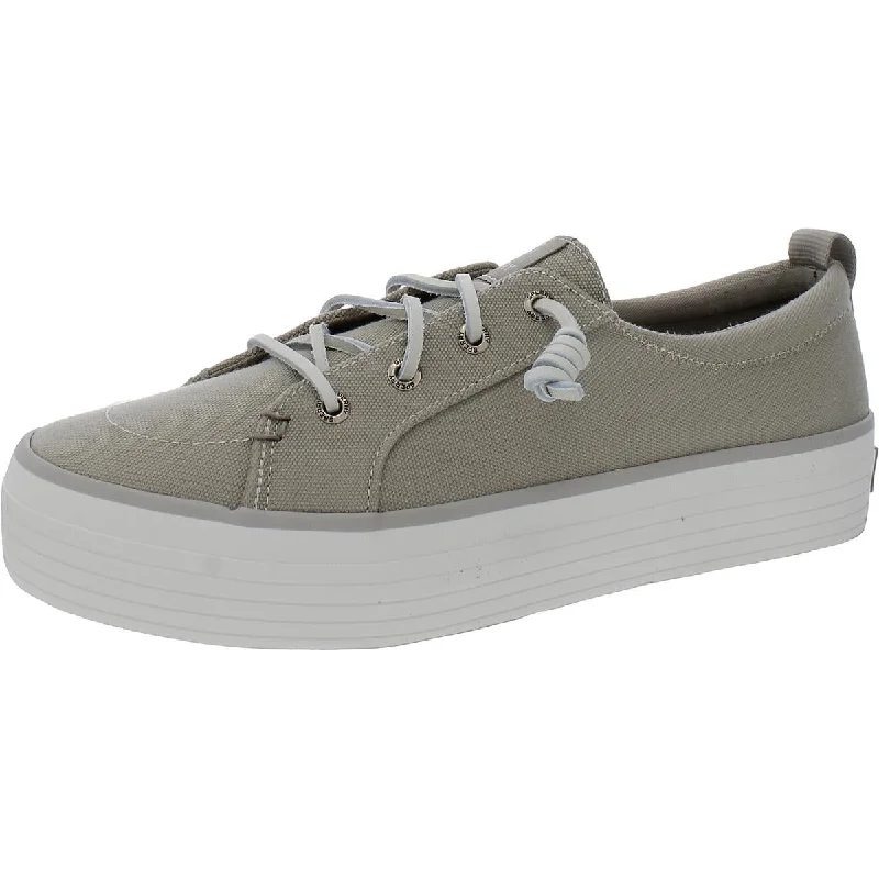 Sperry Womens Crest Vibe Canvas Flatform Slip-On Sneakers Athleisure Derby Style  