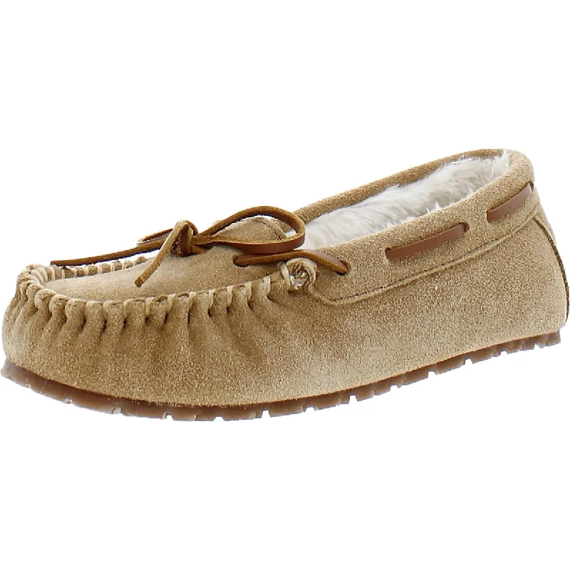 Sperry Womens Junior Trapper Suede Faux Fur Moccasins Wingtip Oxford Design 