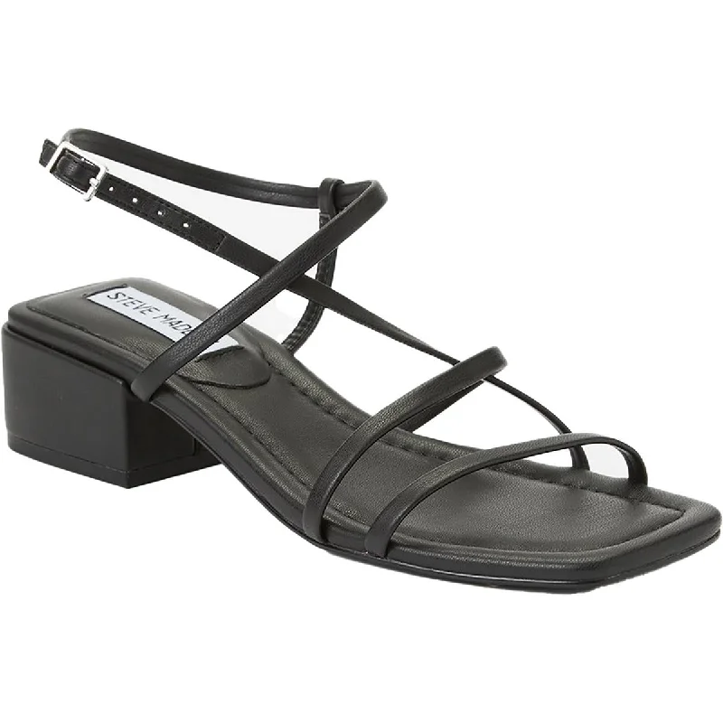 Steve Madden Womens Appealing Faux Leather Strappy Heels Hip - Hop Sneaker Style  