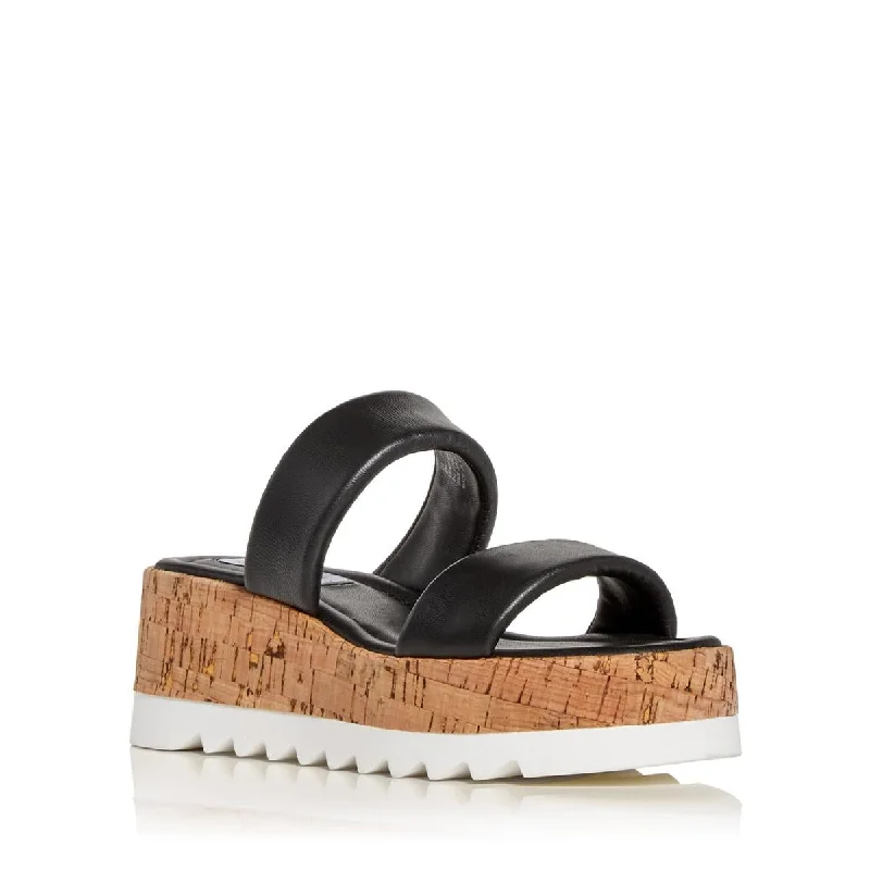 Steve Madden Womens Defuse Cork Platform Sandals Casual Loafer Style          