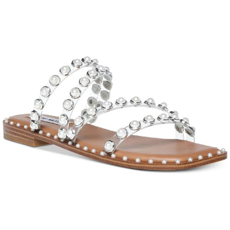 Steve Madden Womens Skyler Embellished Square Toe Flat Sandals Desert Boot Utility Style Steve Madden Womens Skyler Embellished Square Toe Flat Sandals Desert Boot Utility Style