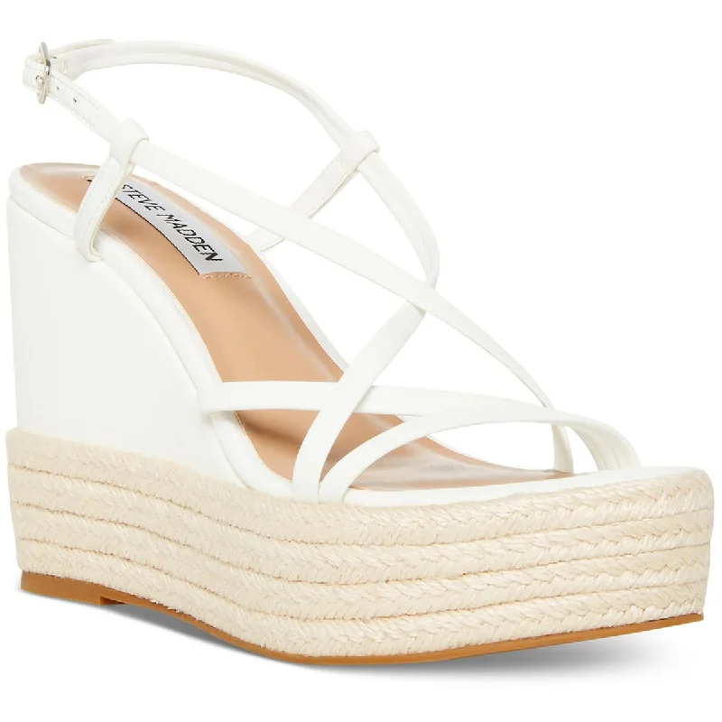 Steve Madden Womens whitlee Faux Leather Dressy Wedge Sandals Ivy League - Inspired Derby Look Steve Madden Womens whitlee Faux Leather Dressy Wedge Sandals Ivy League - Inspired Derby Look