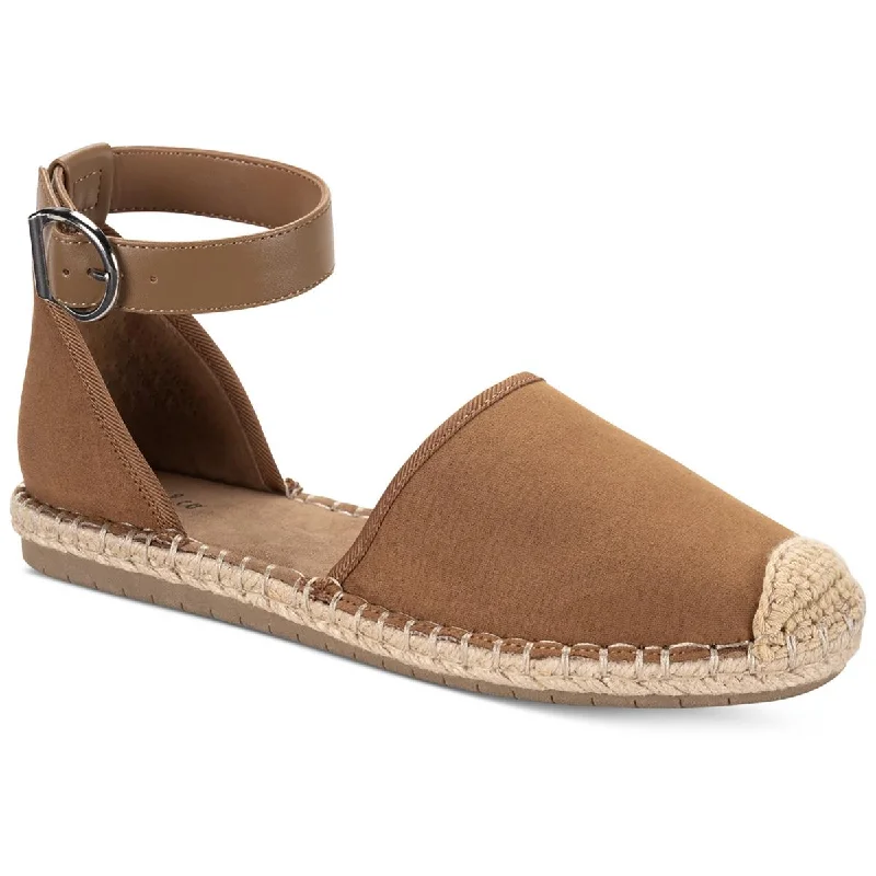 Style & Co. Womens Paminna Faux Suede Toe Cap Ankle Strap Two - Tone Shoe Design  