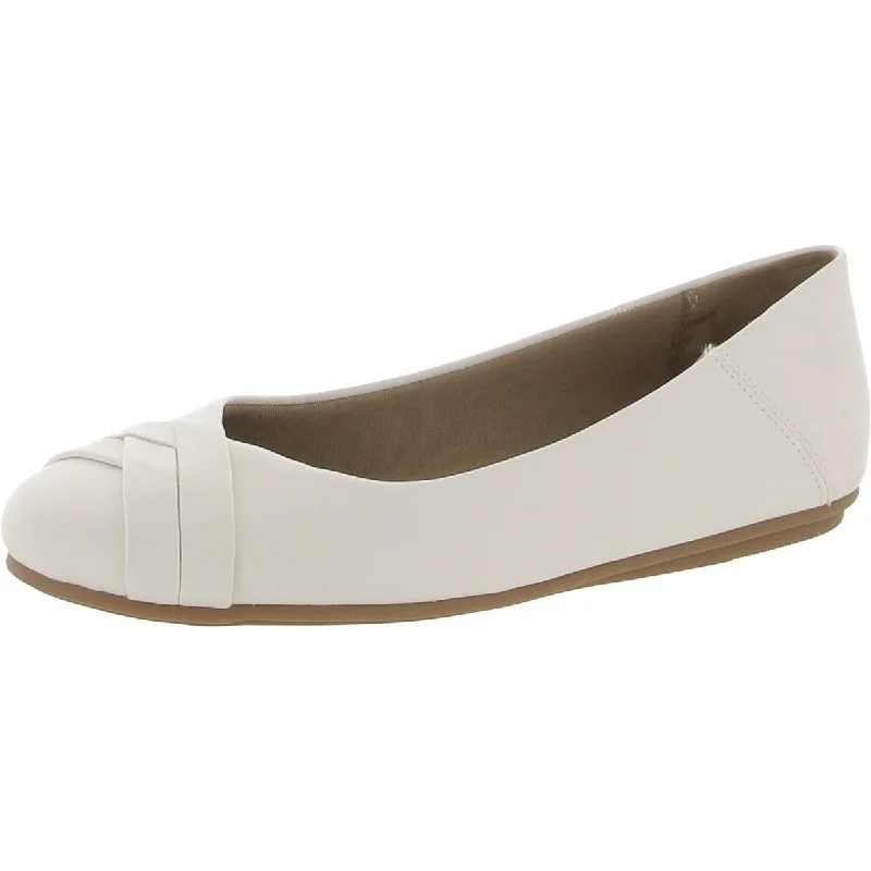 Style & Co. Womens Sennette Faux Leather Slip On Ballet Flats Casual Loafer Style          