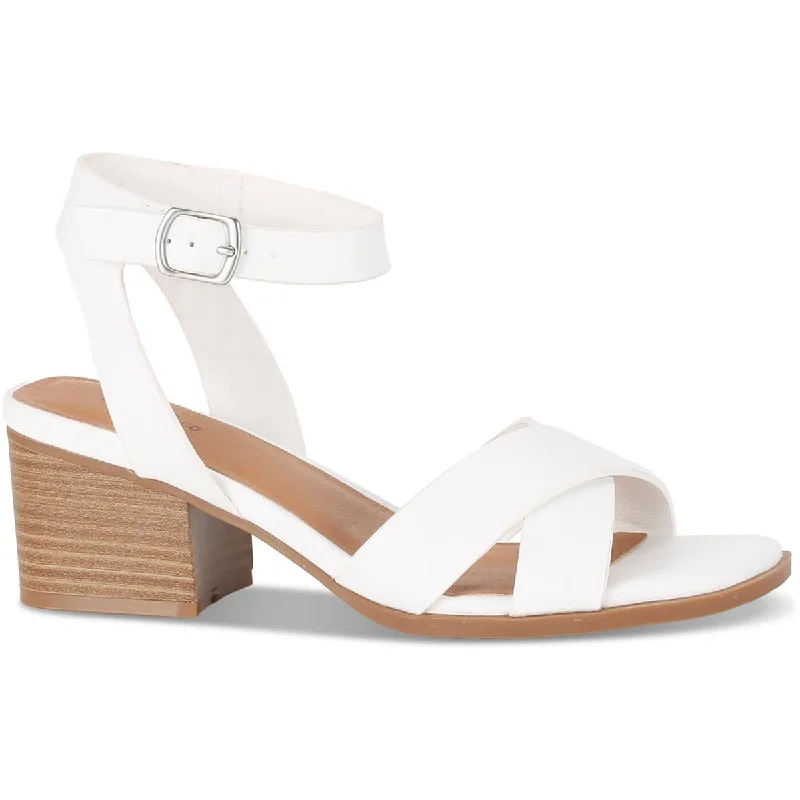 Style & Co. Womens SHELBYY Ankle strap Dressy Block Heel Quilted Shoe Design  