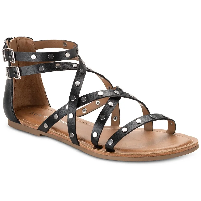 Sun + Stone Womens RACHAELL Studded Crisscross Gladiator Sandals Camouflage Print Boot Style Sun + Stone Womens RACHAELL Studded Crisscross Gladiator Sandals Camouflage Print Boot Style