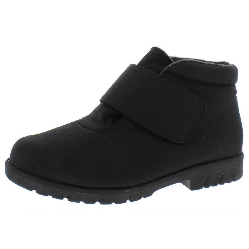 Toe Warmers Mens Hike Fleece Lined Slip On Casual Boots Loose - Fit Slipper Style  