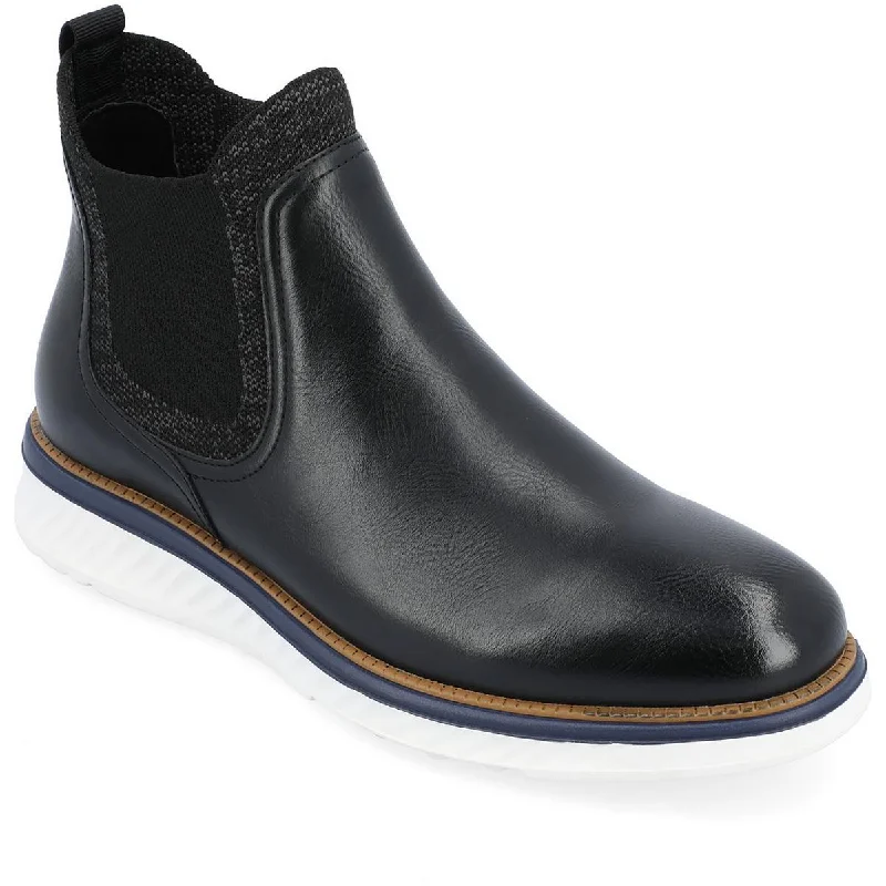 Vance Co. Mens Hartwell Faux Leather Ankle Chelsea Boots Cowboy Boot Western Style  