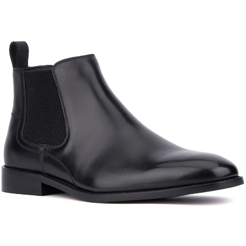 Vintage Foundry Co. Mens Leather Ankle Chelsea Boots Two - Tone Shoe Design  