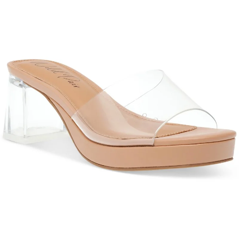 Wild Pair Womens Orleen Transparent Slip-On Slide Sandals Sustainable Shoe Design  