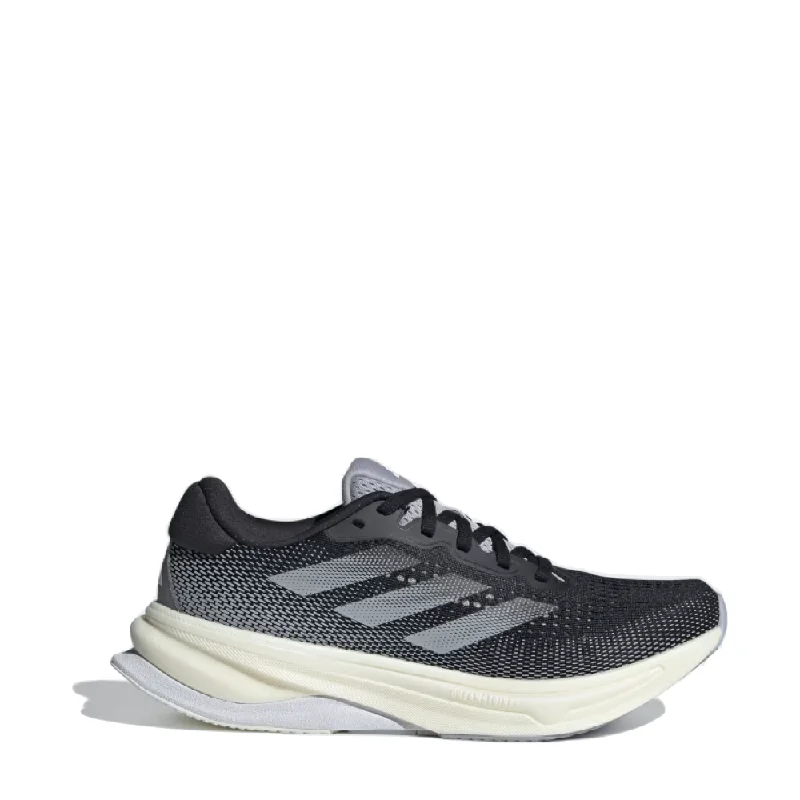 Adidas Women's Supernova Solution Sneaker in Core Black/Halo Silver/Dash Grey Beaded Moccasin Design Adidas Women's Supernova Solution Sneaker in Core Black/Halo Silver/Dash Grey Beaded Moccasin Design