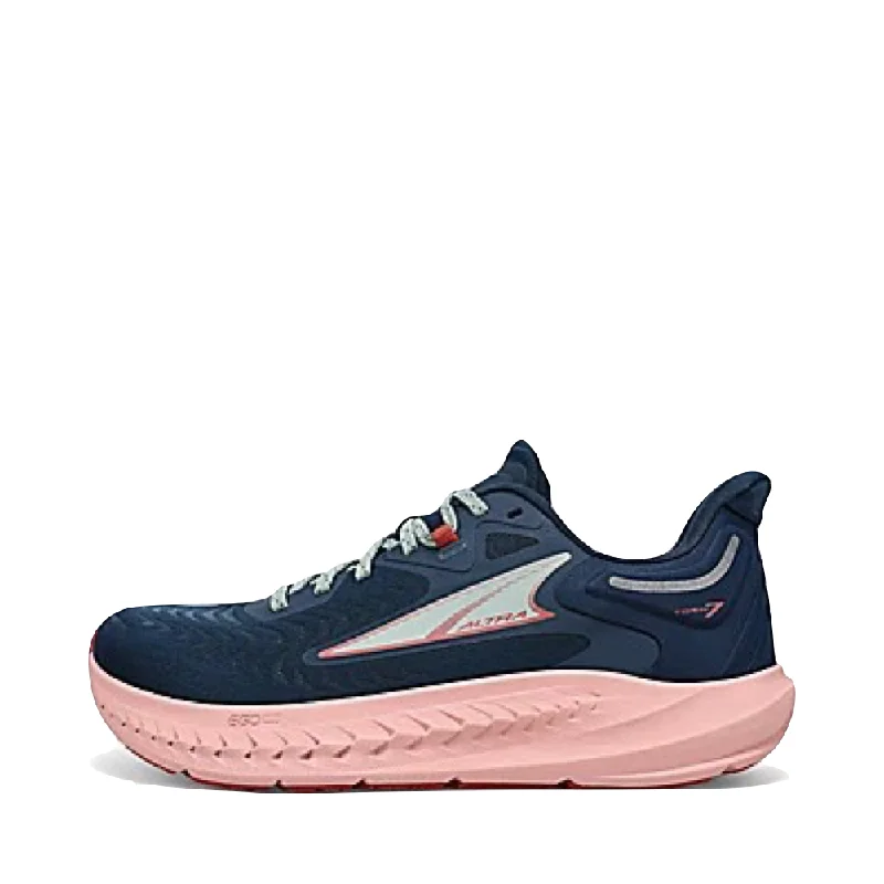 Altra Women's Torin 7 Running Sneaker in Deep Teal/Pink Paisley Print Shoe Design  