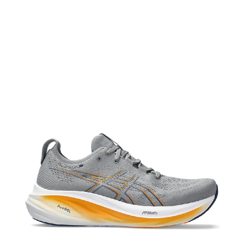 Asics Men's GEL-NIMBUS 26 Sneaker in Sheet Rock/Thunder Blue Vintage Oxford Appeal Asics Men's GEL-NIMBUS 26 Sneaker in Sheet Rock/Thunder Blue Vintage Oxford Appeal