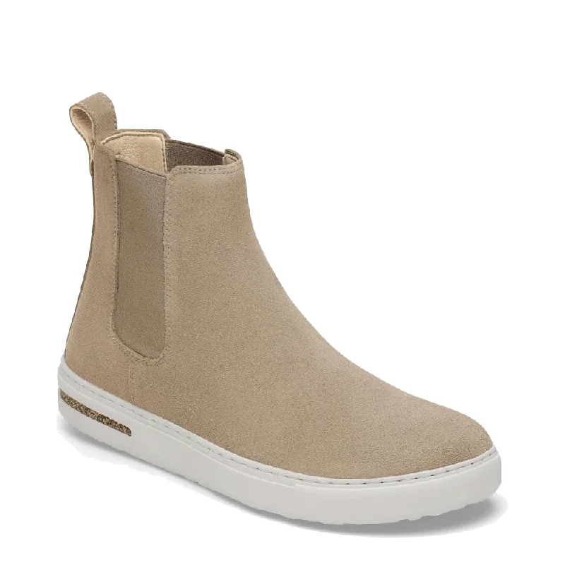 Birkenstock Women's Bend Chelsea Pull On Boot in Taupe Tailored Oxford Style 