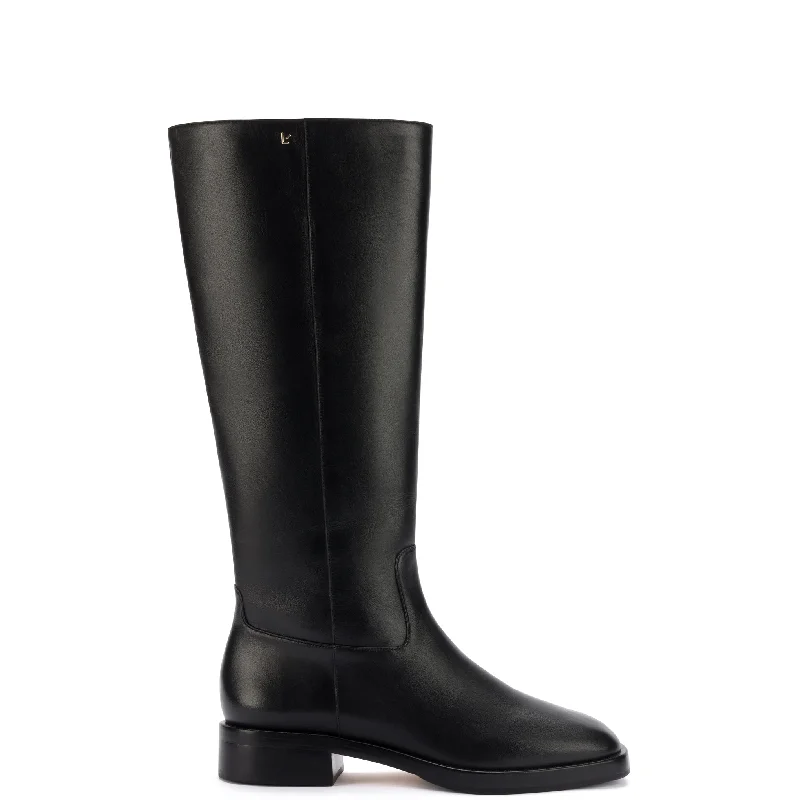 Anne Boot In Black Leather Suede Desert Boot 