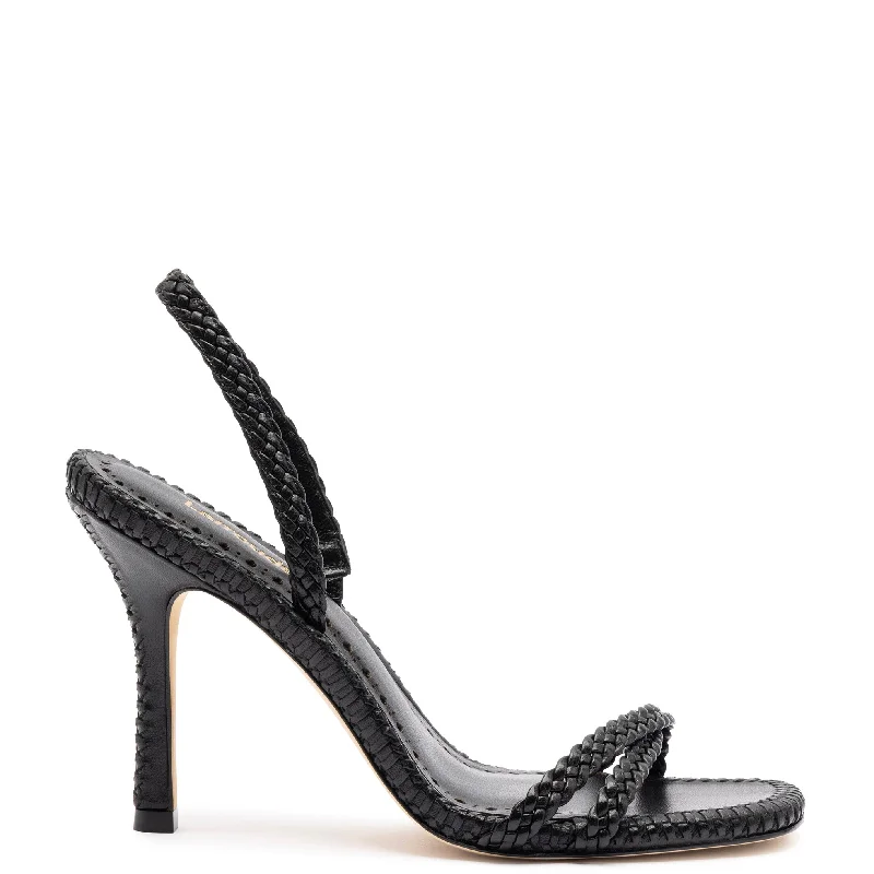 Annie Sandal In Black Leather Blue Coast Loafer Aesthetic 