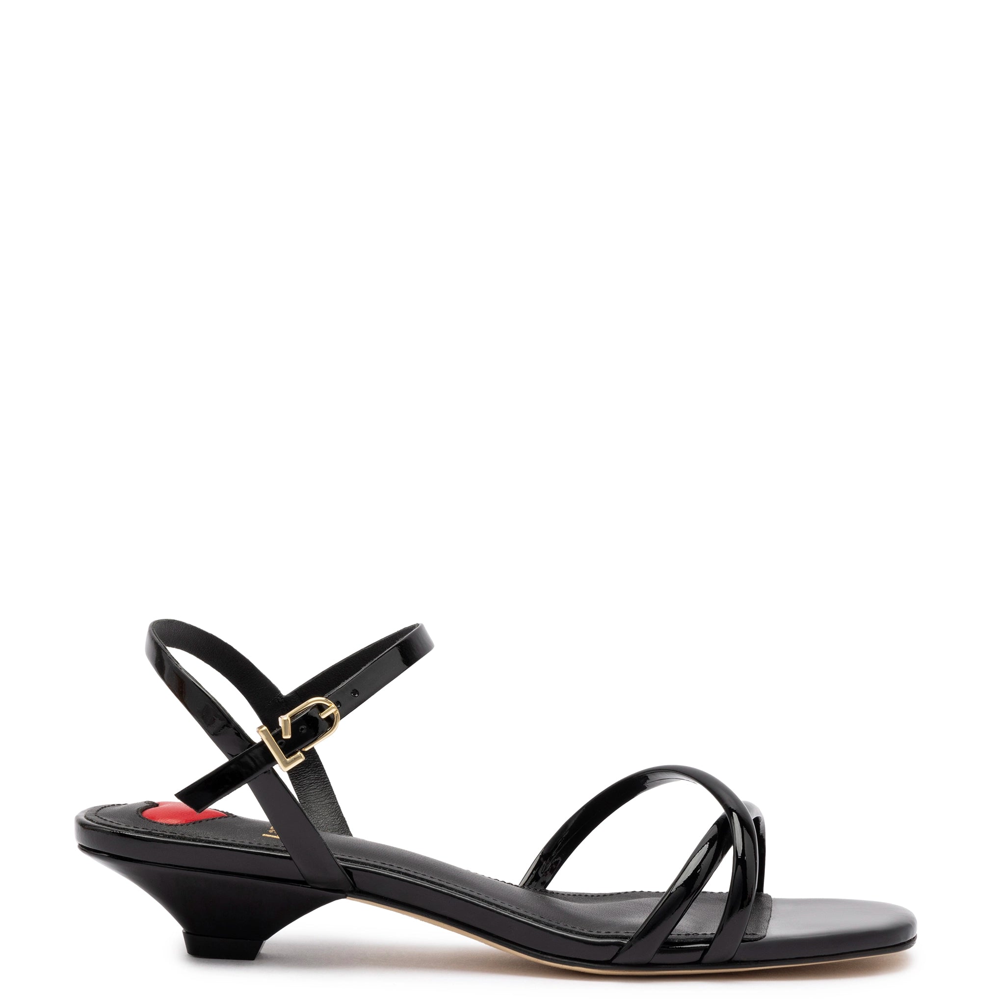 Charlotte Sandal In Black Patent Leather Brogue Oxford Aesthetic 
