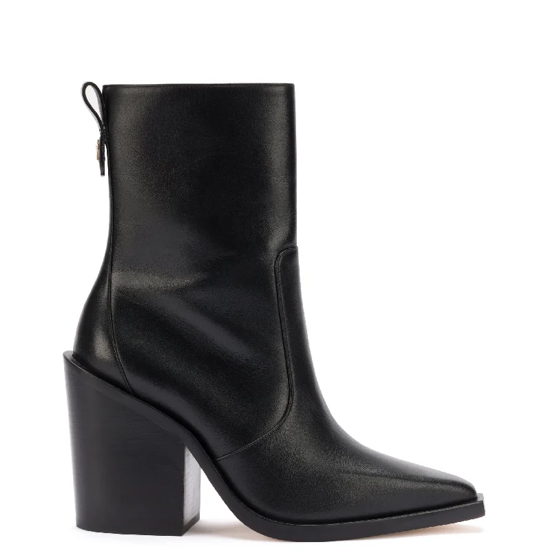 James Boot In Black Leather Single - Buckle Monk Look  