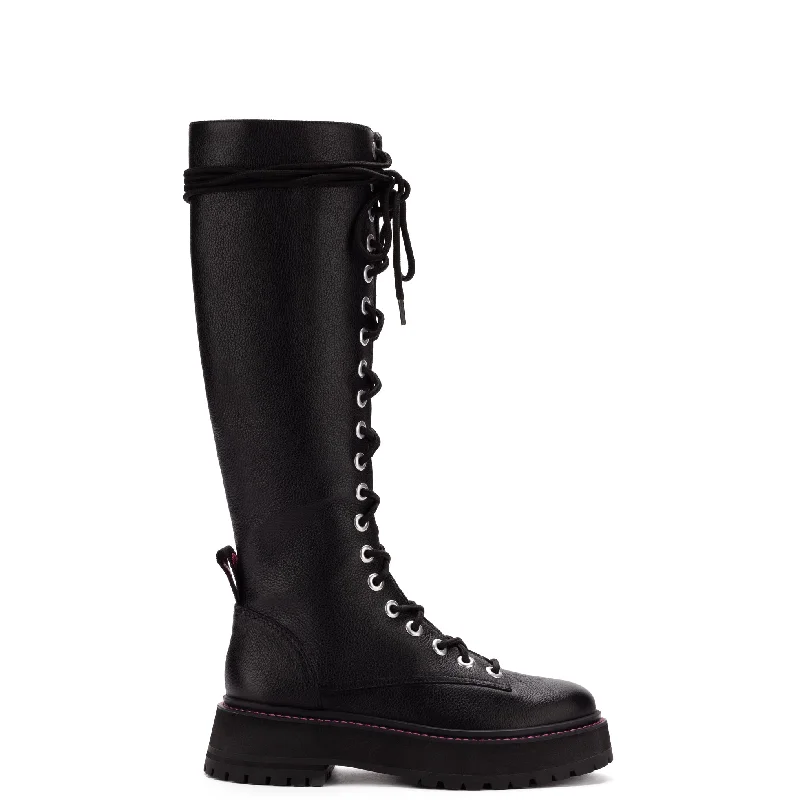 Lara Boot In Black Floater Camouflage Print Boot Style  