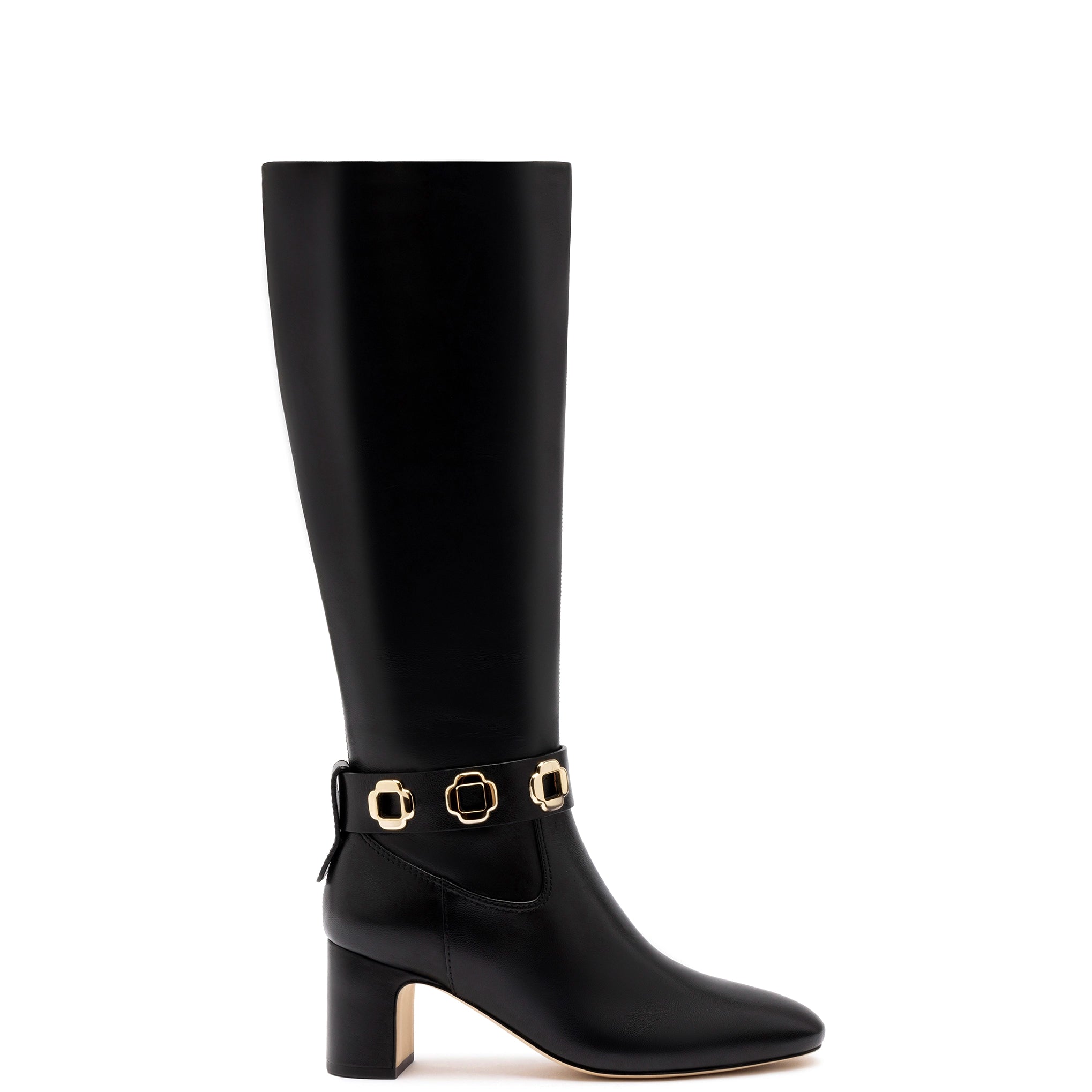 Milan Block Boot In Black Leather Bespoke Shoe Aesthetic 