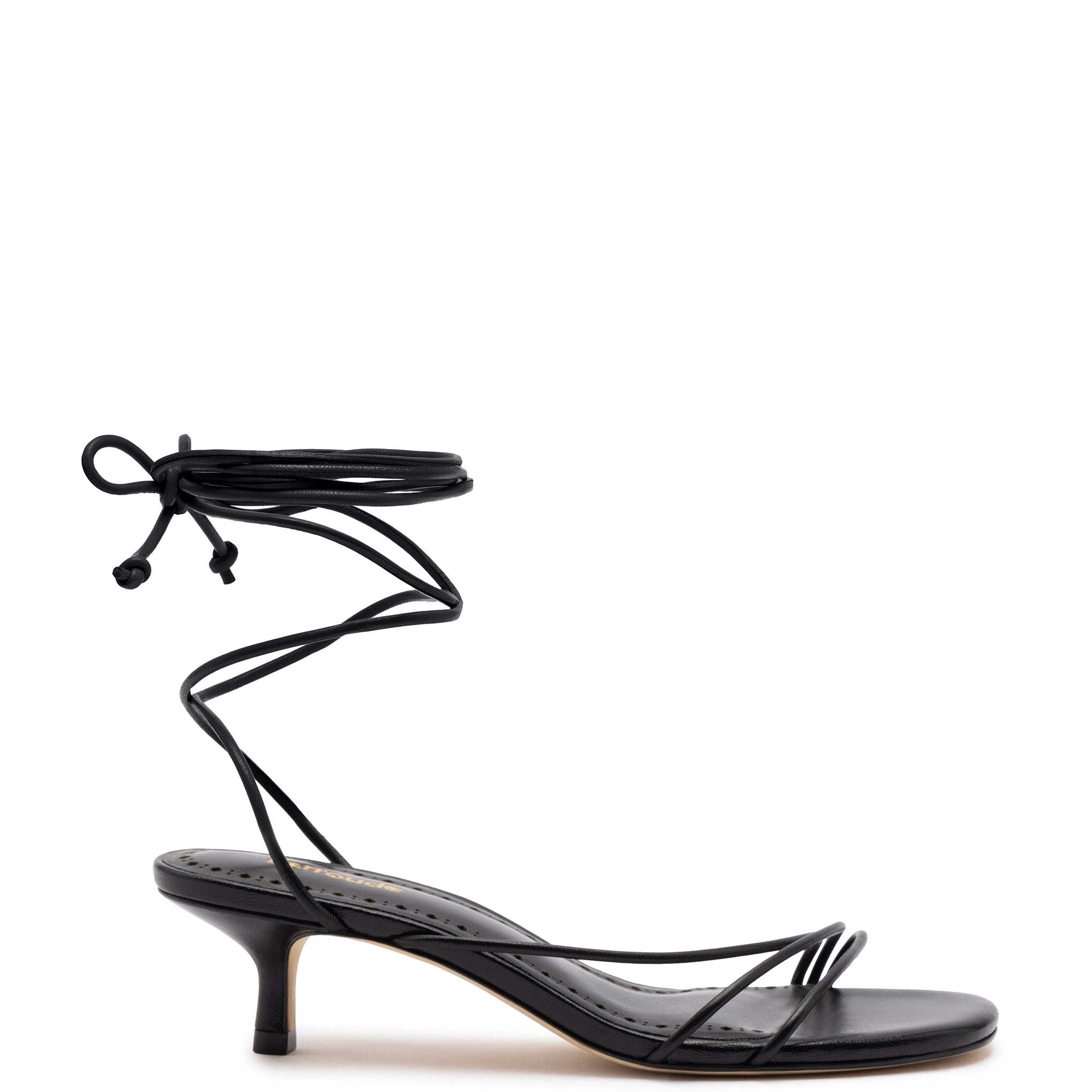 Sara Sandal In Black Leather Single - Buckle Monk Look  