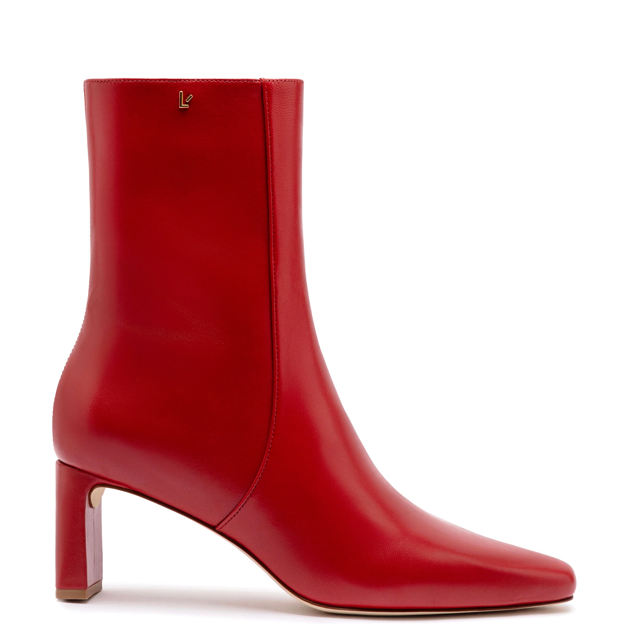 Alexis Bootie In Blood Red Leather Business Monk Strap Style  